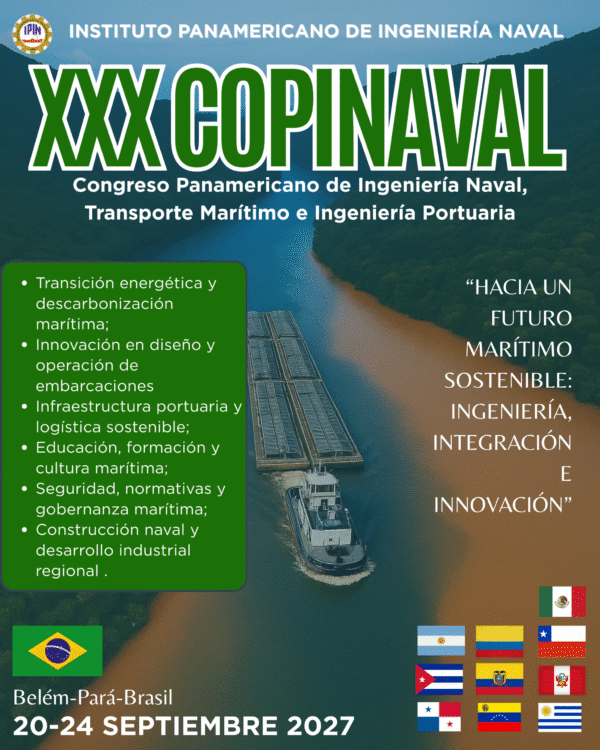 Brasil será sede da XXX COPINAVAL 2027 em Belém, promovendo avanços em engenharia naval e oceânica